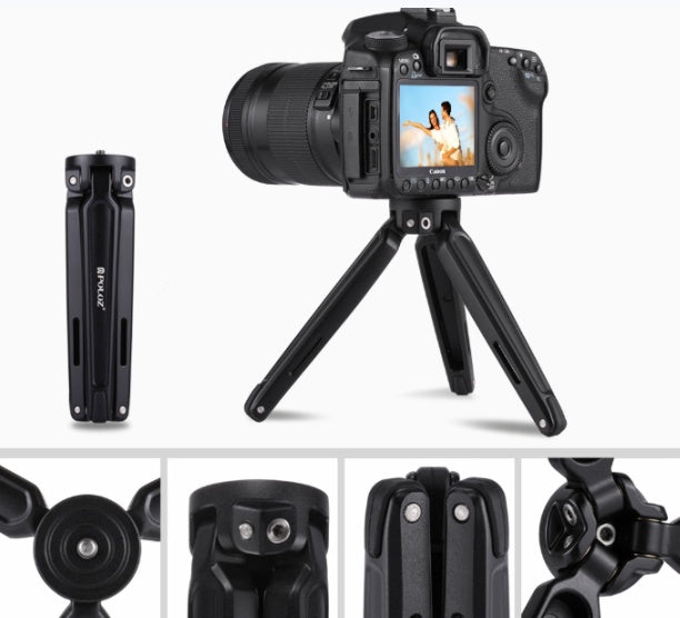 Compatible with Apple, Mobile phone metal mini tripod Desktop tripod