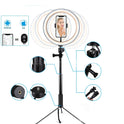 Compatible with Apple, 10 LED Ring Light Lamp Phone Selfie Camera Studio Video Dimmable Tripod Stand