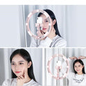 Compatible with Apple, Dimmable Light Selfie Ring LED 10 inch Video Studio Photography Lighting Portable for Youtube Vlog Live Photo with Tripod