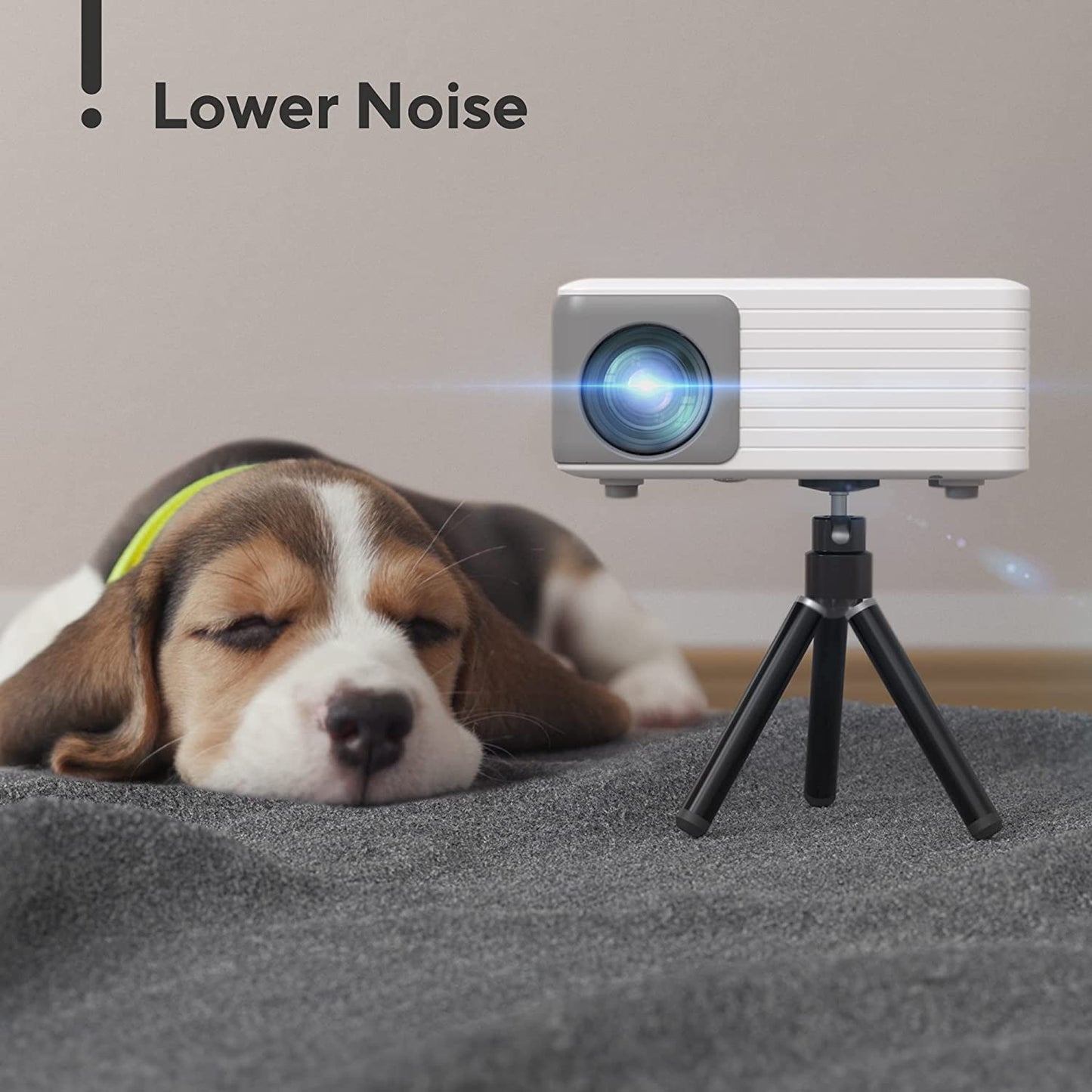 Mini Projector with Tripod,  O1 Portable Projector Full HD 1080P Supported, 65000 Hours Multimedia Home Theater Movie Projector, Phone Projector Compatible with Ios/Android/Hdmi/Tv Stick/Usb/Ps5