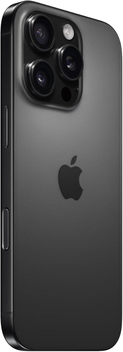 Apple iPhone 16 Pro 128 GB: 5G Mobile phone with Camera Control, 4K 120 fps Dolby Vision and a Huge Leap in Battery Life. Works with AirPods; Black Titanium