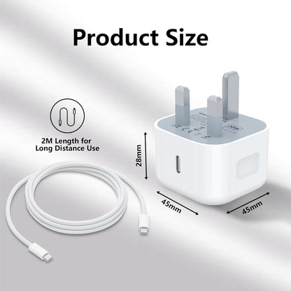 For Iphone 15 Charger, 20W USBC Charger Plug Fast Charging with 6ft USB C to Type C Cable,USB C Charger Cable and Plug Compatible with iPhone 15/15 Plus/15 Pro/15 Pro Max/16/16 Plus/16Pro Max/i Pad