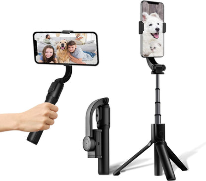 Portable Gimbal with Wireless Remote, Mobile Phone Stabilizer for Vlog Youtuber, Compatible with Iphone and Android Smartphones