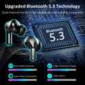 Wireless Earbuds, Bluetooth 5.3 Headphones 2024 Wireless Headphones in Ear, 4 ENC Noise Cancelling Mic Ear buds, 40H Deep Bass Wireless Earphones IP7 Waterproof Bluetooth Earphones USB-C, LED Display