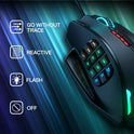 Redragon M908 RGB Backlight LED USB Wired Gaming Mouse 18 Programmable Mouse Buttons 12400 DPI