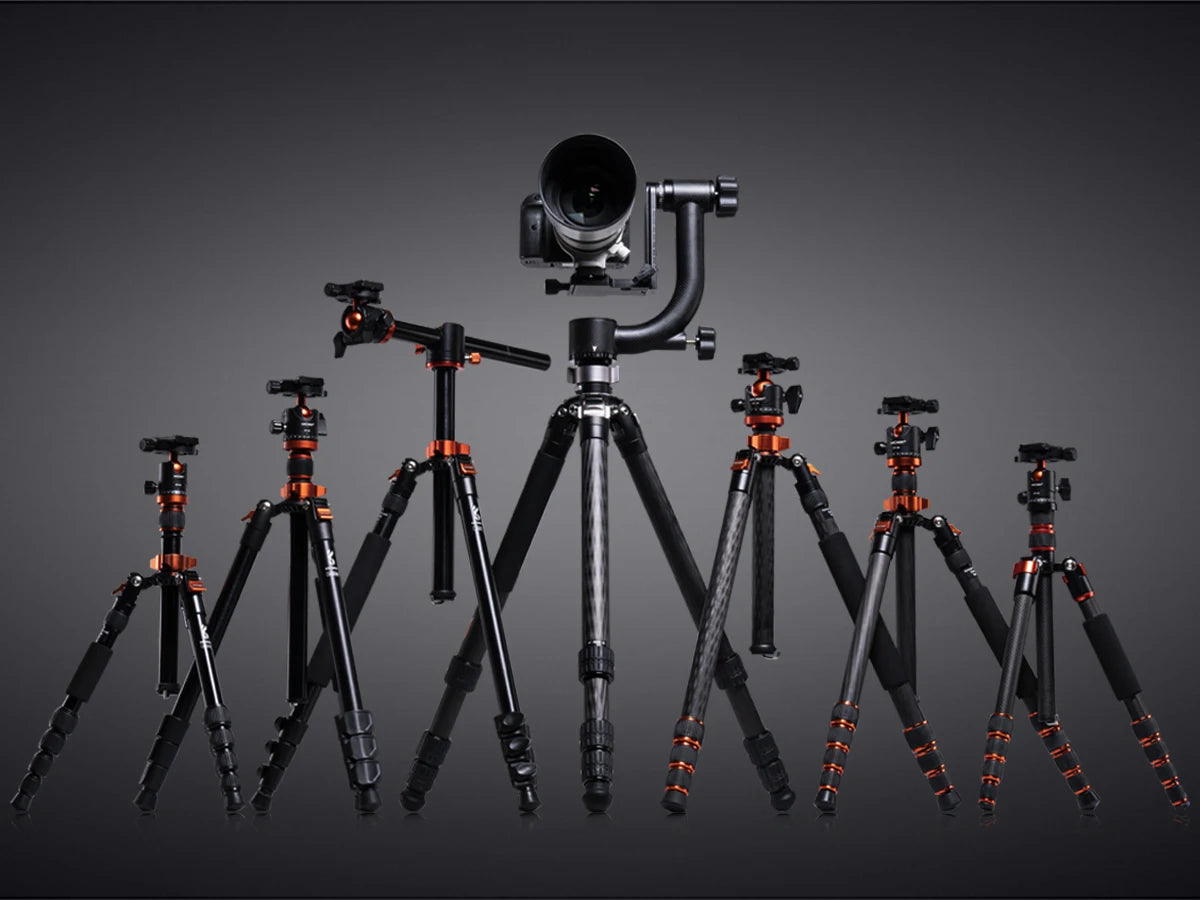 K&F Concept 64 inch/162cm Carbon Fiber Camera Tripod Lightweight Travel Tripod with 36mm Metal Ball Head Quick Release Plate