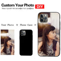 Custom Transparent Phone Case For IPhone 16Pro Max 14 13 11 12 15 Pro MAX 6s 7 8Plus X XR XS Black Soft Case Design Picture DIY