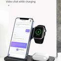 3 in 1 Wireless Charger Stand Pad For iPhone 14 13 12 11 X Max Foldable Fast Charging Station Dock For IWatch 8 7 SE AirPods Pro