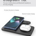 3 in 1 Wireless Charger Stand Pad For iPhone 14 13 12 11 X Max Foldable Fast Charging Station Dock For IWatch 8 7 SE AirPods Pro