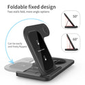 3 in 1 Wireless Charger Stand Pad For iPhone 14 13 12 11 X Max Foldable Fast Charging Station Dock For IWatch 8 7 SE AirPods Pro