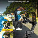 Phone Gimbal Stabilizer 3-Axis Smartphone Foldable Gimbal for Iphone Gimble with Focus Wheel Tiktok Youtube Vlog Stabilizer for Iphone 15 14 13 12 Pro Max Android- Smart XE