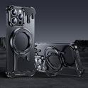 Liquid Metal Casing Phone Case Frameless Magnetic Rotating Bracket